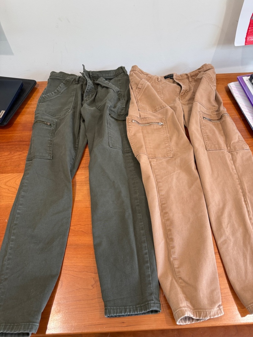 Banana Republic Cargo Pants Duo - Olive Green & Tan